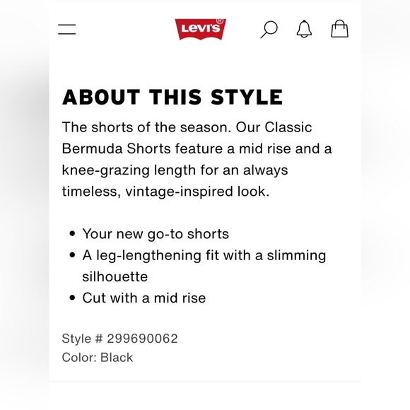 Levis 512 Bermuda Shorts - Picture 8 of 10